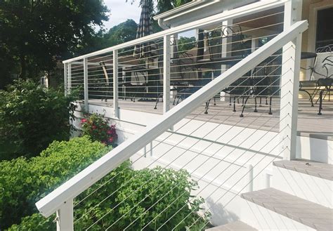 white metal porch railing house|white aluminum outdoor stair railing.